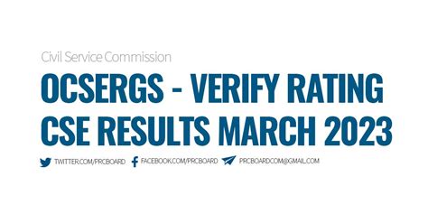 oserg csc|Online Verification of Rating OCSERGS: March 2023 .